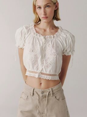 English factory white blouse